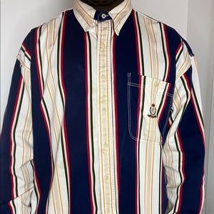 Vintage Chaps Ralph Lauren Striped Button Up
